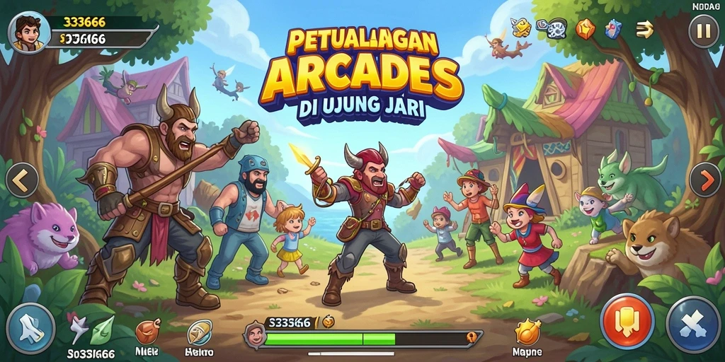 Tangkapan layar gameplay menarik dari 333666 dengan tantangan arcade.