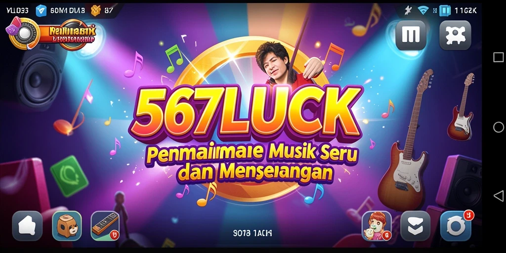 Screenshot gameplay 567LUCK yang menampilkan keseruan bermain musik.