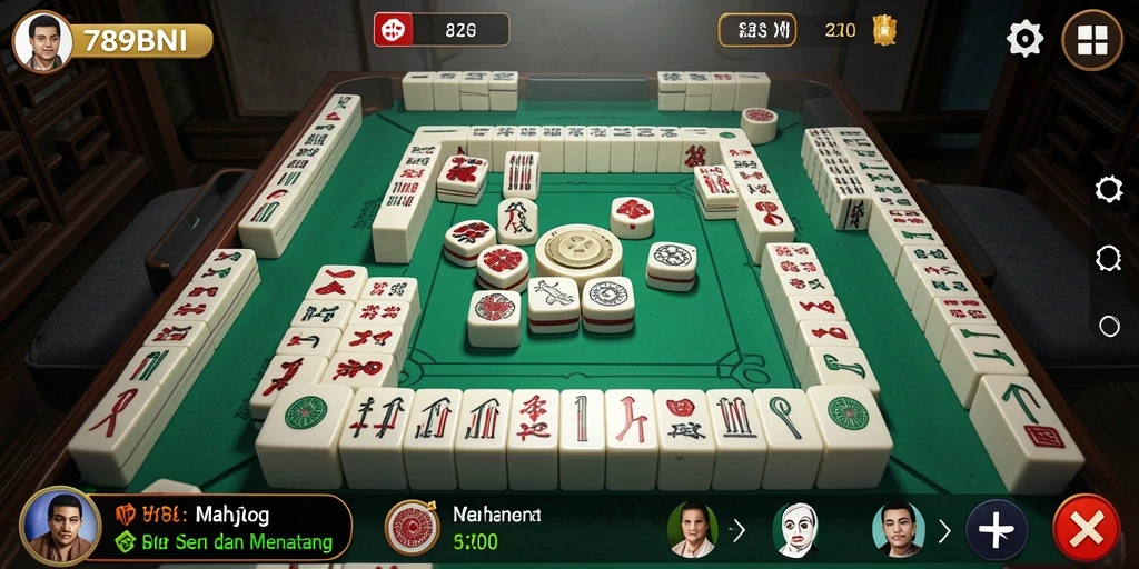Screenshot gameplay 789BNI menunjukkan saat mencocokkan ubin Mahjong.