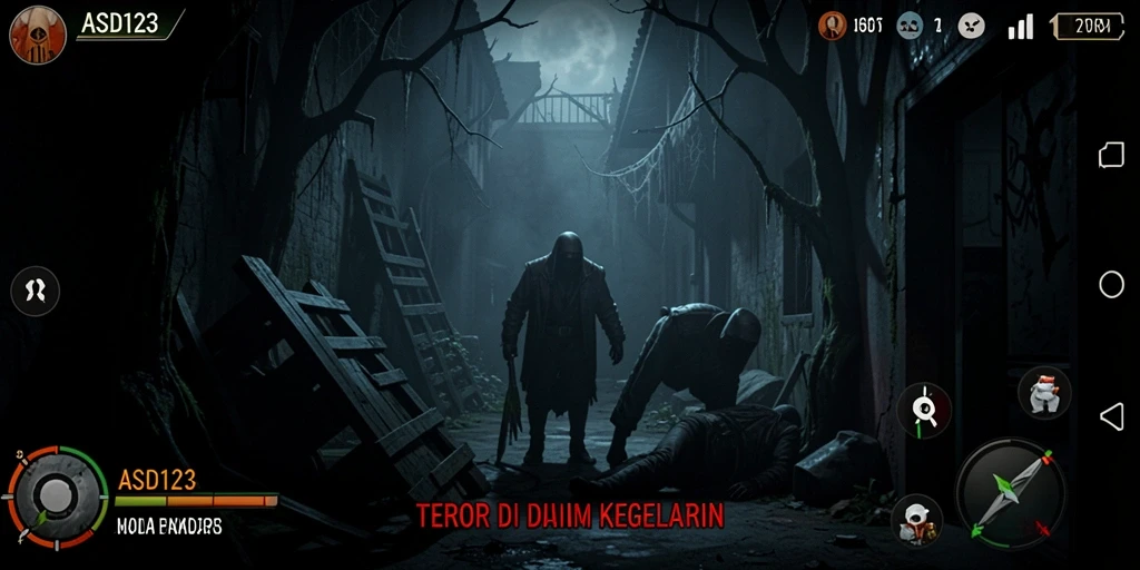 Gameplay mencekam dengan efek suara yang menakutkan.