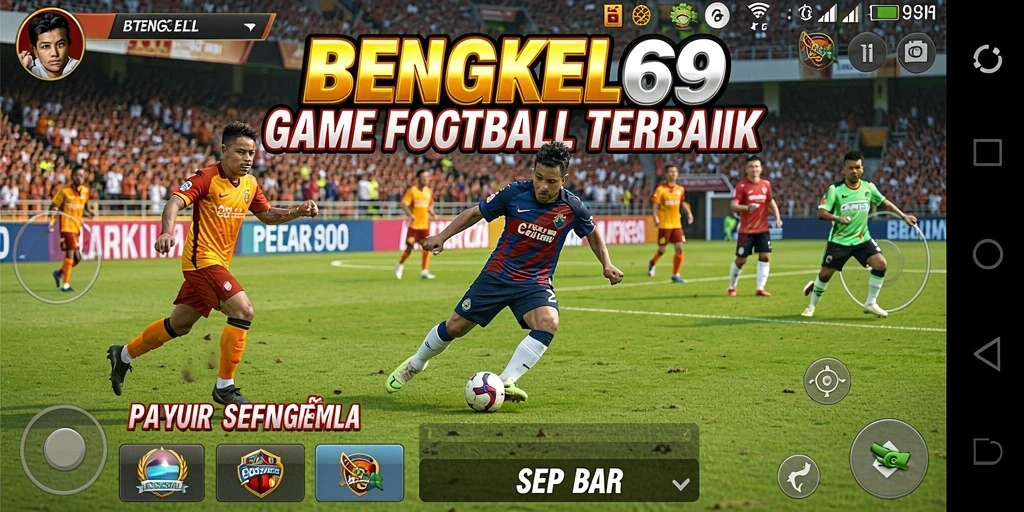 Screenshot gameplay BENGKEL69 menampilkan momen-momen mendebarkan di lapangan.