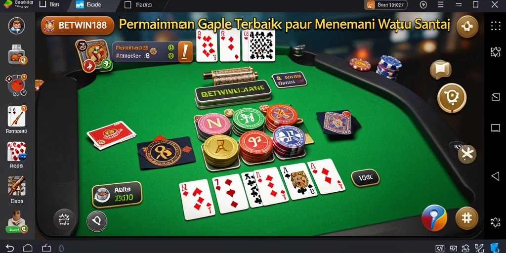 Screenshot gameplay BETWIN188 menampilkan suasana seru bermain Gaple.