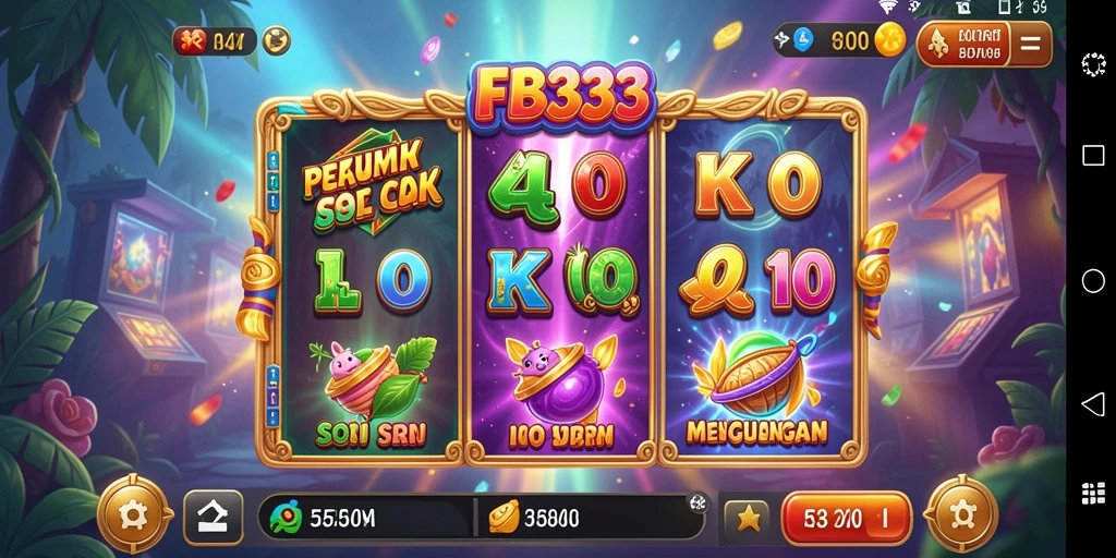 Tampilan gameplay FB333 menampilkan kombinasi simbol dan efek visual yang menarik.