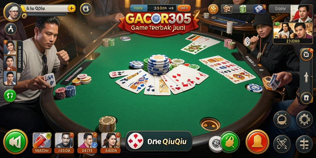 Screenshot gameplay QiuQiu yang mendebarkan dari GACOR305.