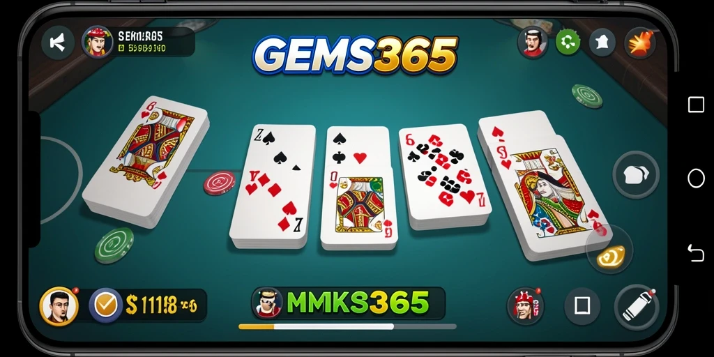 Tampilan gameplay seru dari GEMS365 dengan suasana menarik.