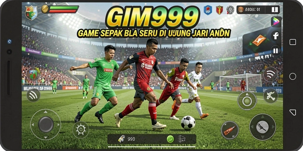 Gameplay seru di GIM999 dengan aksi sepak bola mendebarkan.