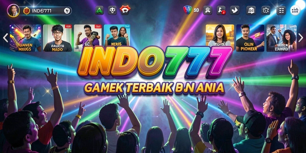 Tampilan gameplay INDO777 yang penuh warna dan dinamis.