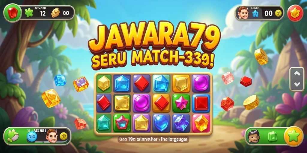 Tampilan gameplay seru JAWARA79 dengan kombinasi warna-warni.