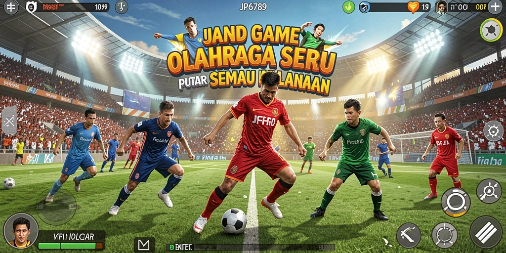 Screenshot gameplay JP6789 yang menunjukkan aksi olahraga yang mendebarkan.