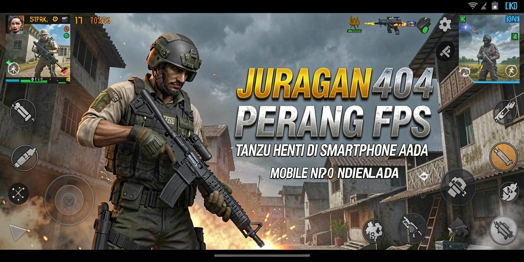 Screenshot gameplay JURAGAN404 dengan aksi tembak-menembak seru.