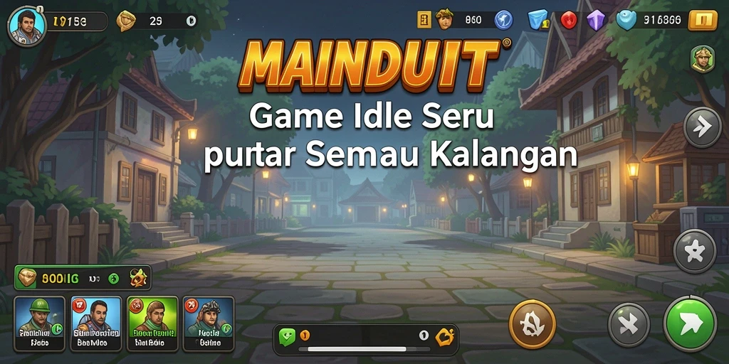 Gameplay MAINDUIT dengan pengumpulan sumber daya yang seru.