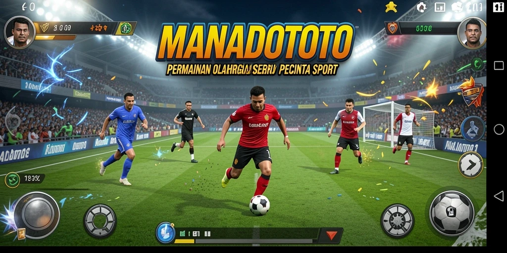 Tampilan utama gameplay <strong>MANADOTOTO</strong> yang mendebarkan di arena olahraga.