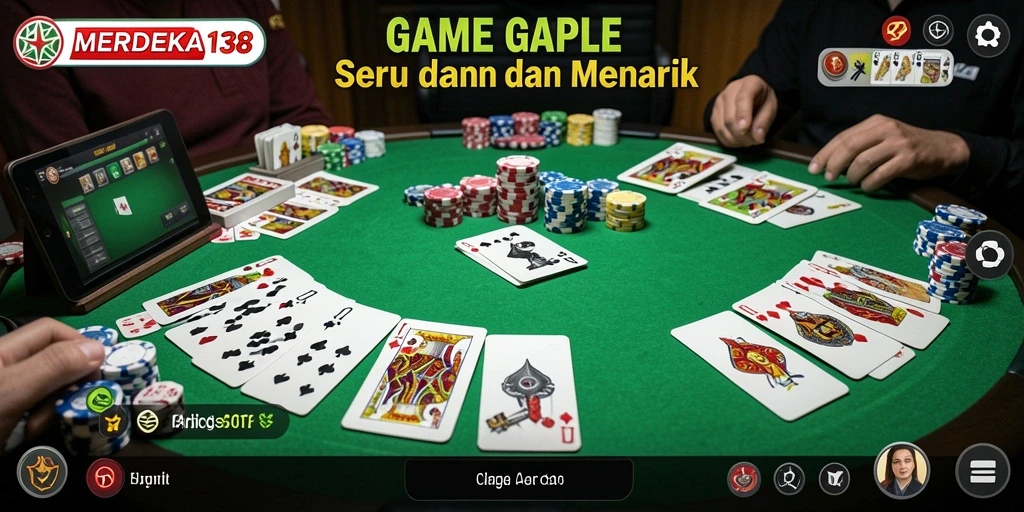 Screenshot gameplay MERDEKA138 yang menampilkan aksi seru Gaple.