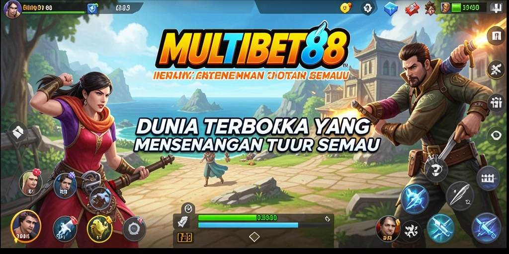 Tampilan permainan MULTIBET88 dalam dunia terbuka yang luas.