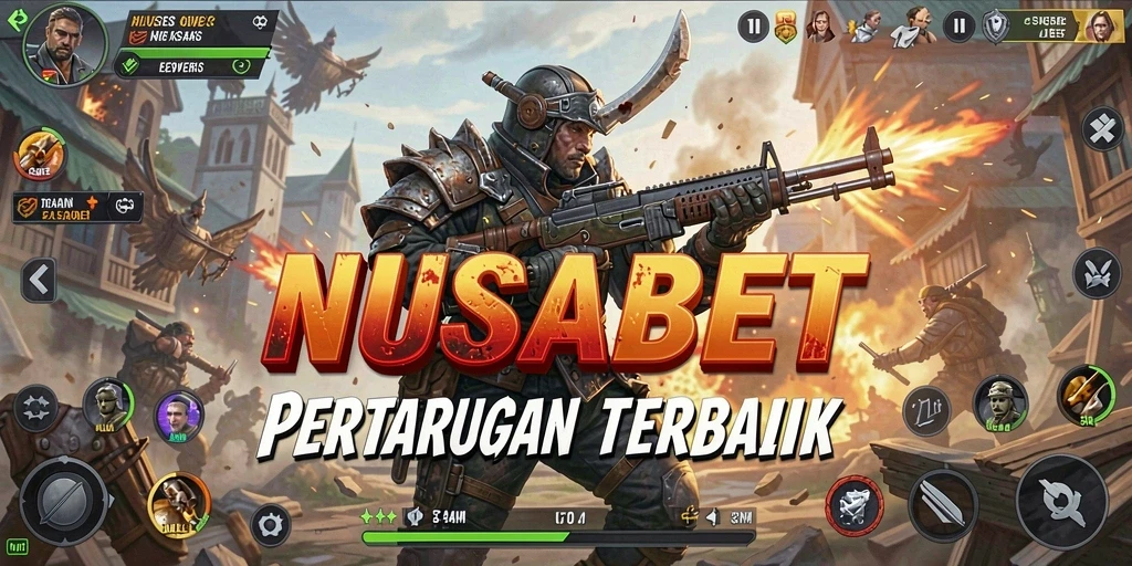 Tangkapan layar menunjukkan aksi pertempuran seru dalam NUSABET.