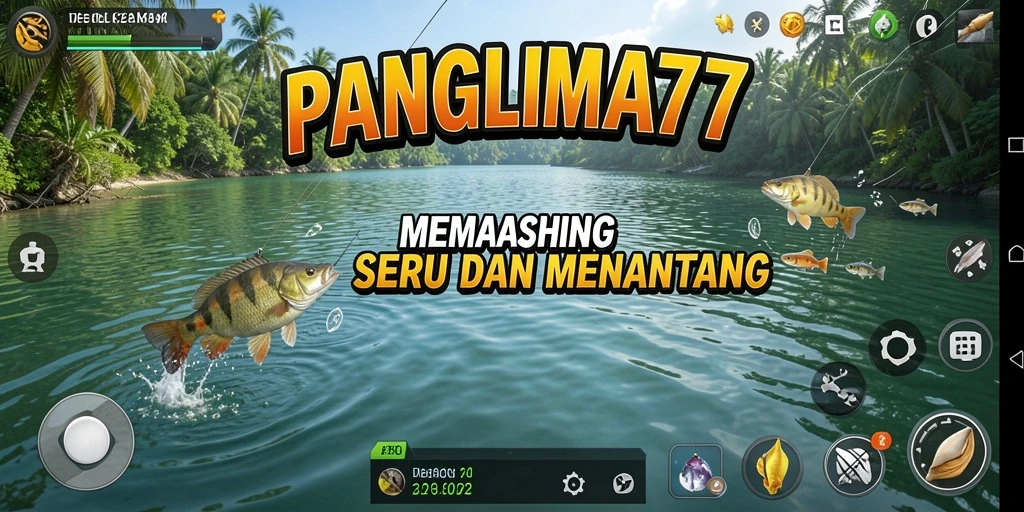 Tampilan seru gameplay memancing di PANGLIMA77 dengan grafis yang memukau.