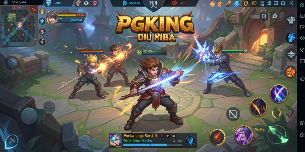 Tangkapan layar gameplay PGKING yang penuh aksi dan strategi.