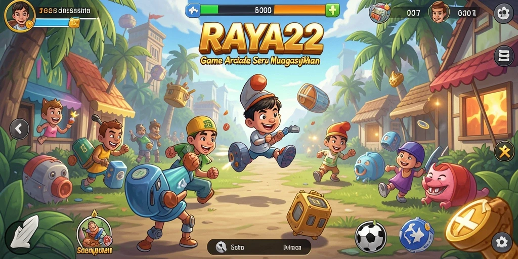 Tampilan gameplay seru dan interaktif dalam RAYA22.