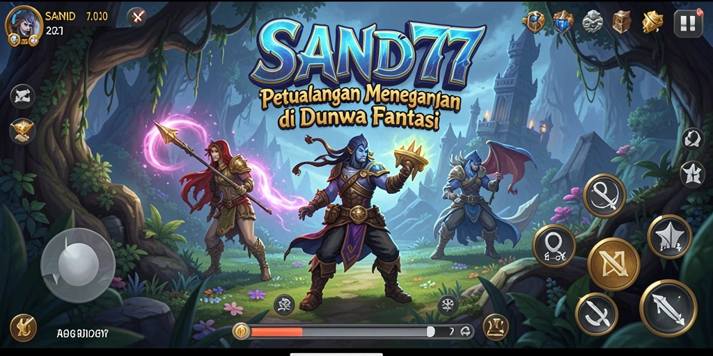 Gameplay petualangan SAND77 yang menegangkan dan penuh warna.
