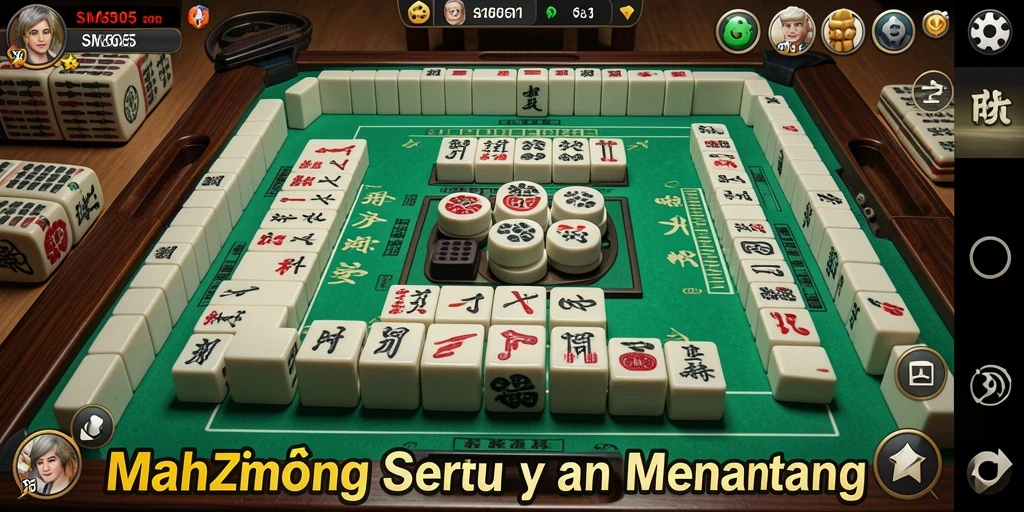 Gameplay seru Mahjong di SM605 dengan grafis yang menarik.