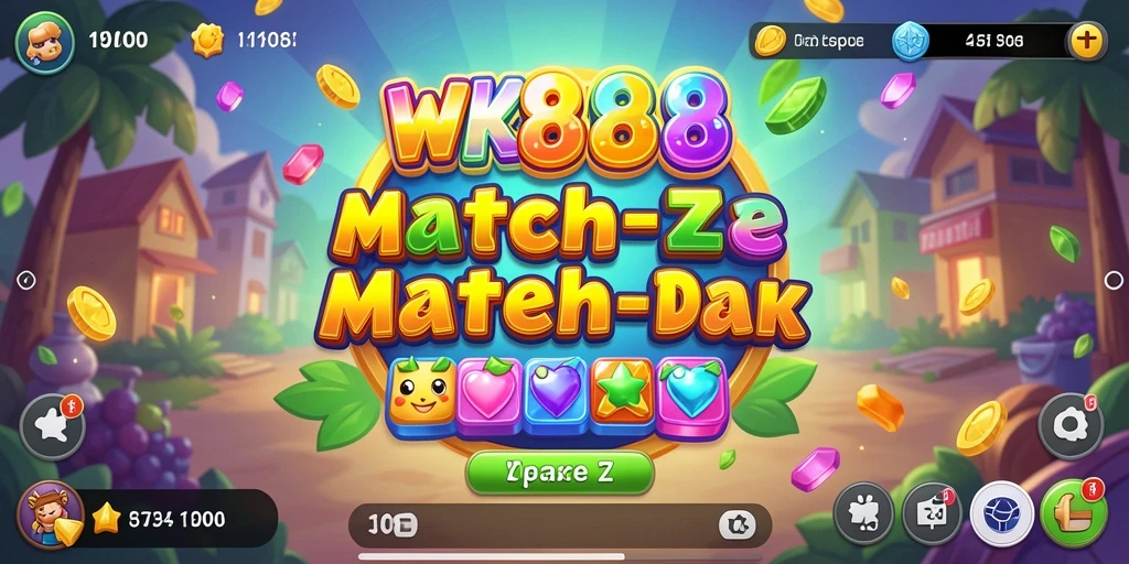 Tampilan gameplay WK888 yang seru dan penuh warna.